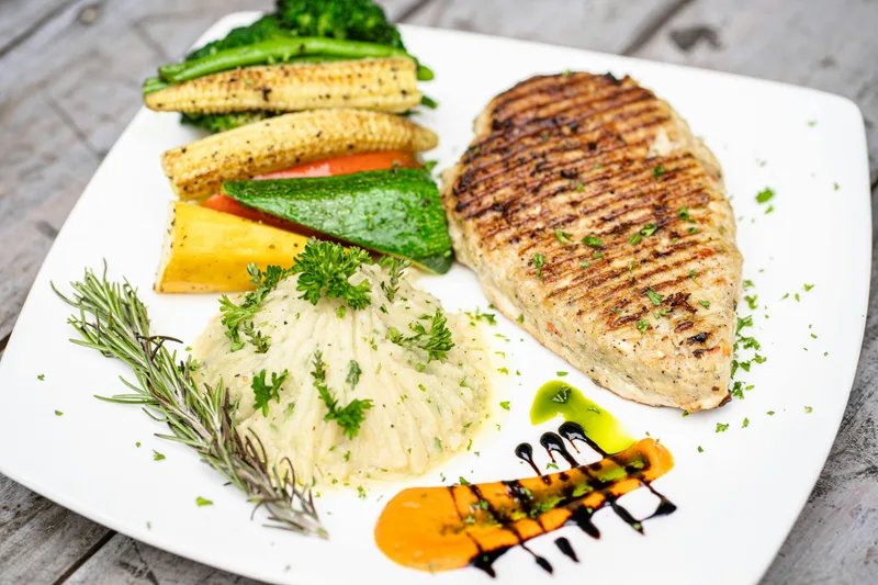 Healthy meal with high protein ingredients